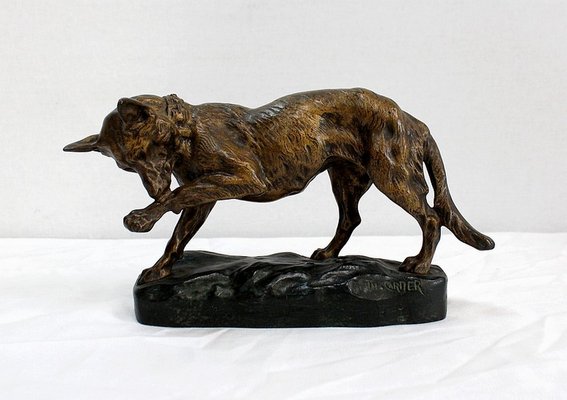 T.F. Cartier, German Shepherd Dog, Early 20th-Century, Bronze-RVK-1058471