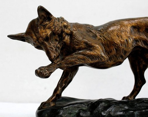 T.F. Cartier, German Shepherd Dog, Early 20th-Century, Bronze-RVK-1058471