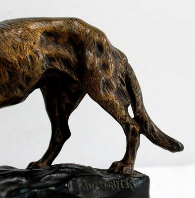 T.F. Cartier, German Shepherd Dog, Early 20th-Century, Bronze-RVK-1058471