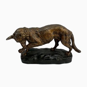 T.F. Cartier, German Shepherd Dog, Early 20th-Century, Bronze-RVK-1058471