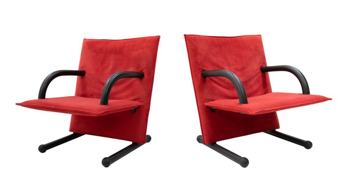 T-Line Lounge Chairs by Burkhard Vogtherr for Arflex, 1982, Set of 2-GCG-800175