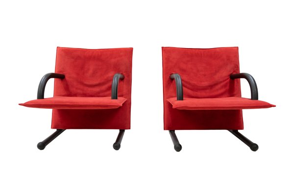 T-Line Lounge Chairs by Burkhard Vogtherr for Arflex, 1982, Set of 2-GCG-800175