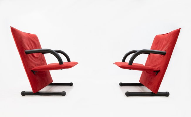 T-Line Lounge Chairs by Burkhard Vogtherr for Arflex, 1982, Set of 2-GCG-800175