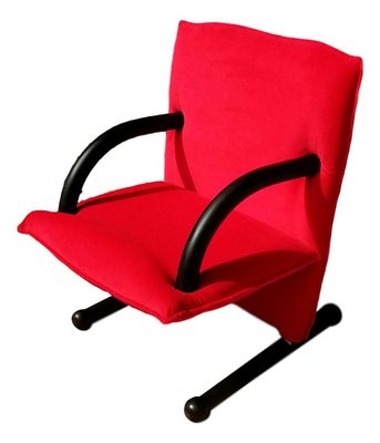 T-Line Red Lounge Chair by Burkhard Vogtherr for Arflex, 1980s-FIP-771452