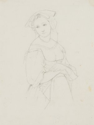 T. Weller, Young Italian, 19th-Century, Pencil-OJR-1273490