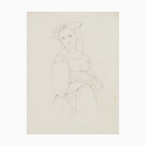 T. Weller, Young Italian, 19th-Century, Pencil-OJR-1273490