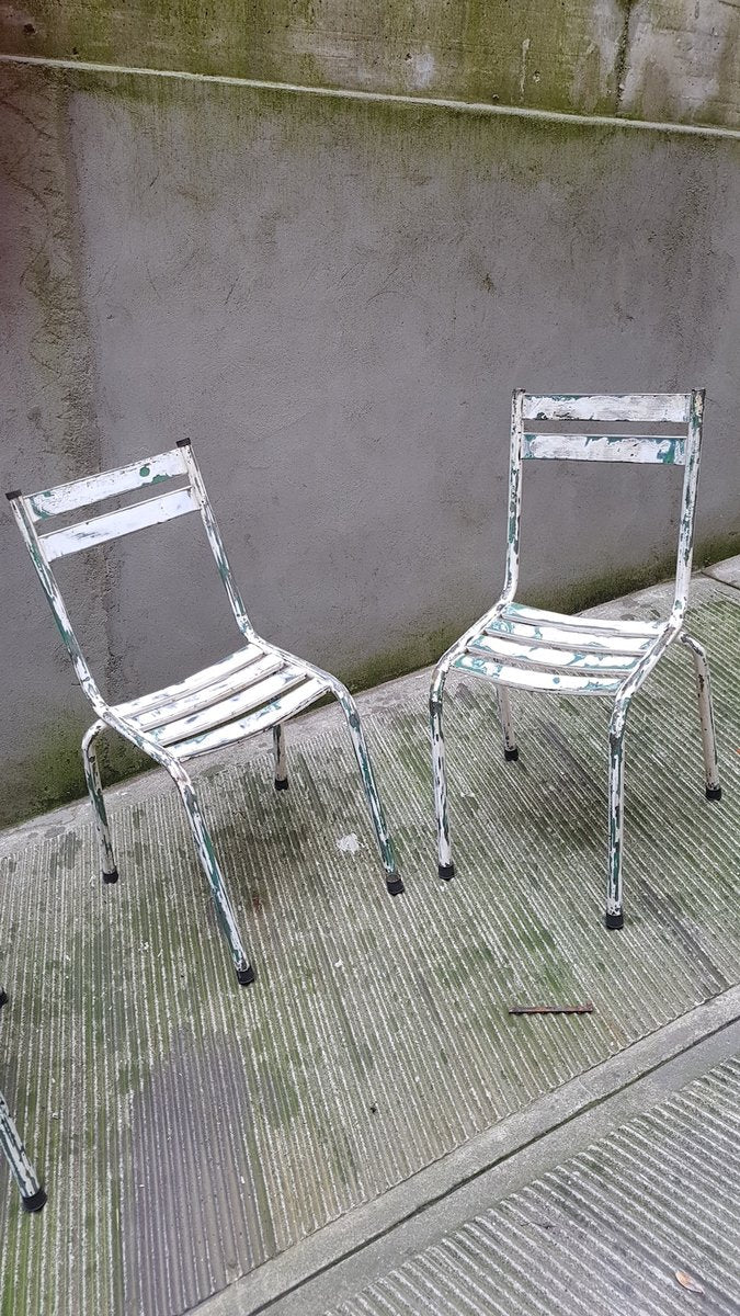 T2 Dining Chairs by Tolix, 1940s, Set of 4