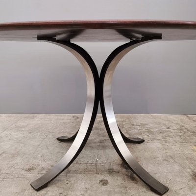 T69 Tondo Table in Teak by Osvaldo Borsani for Tecno, 1970s-PRS-1448854