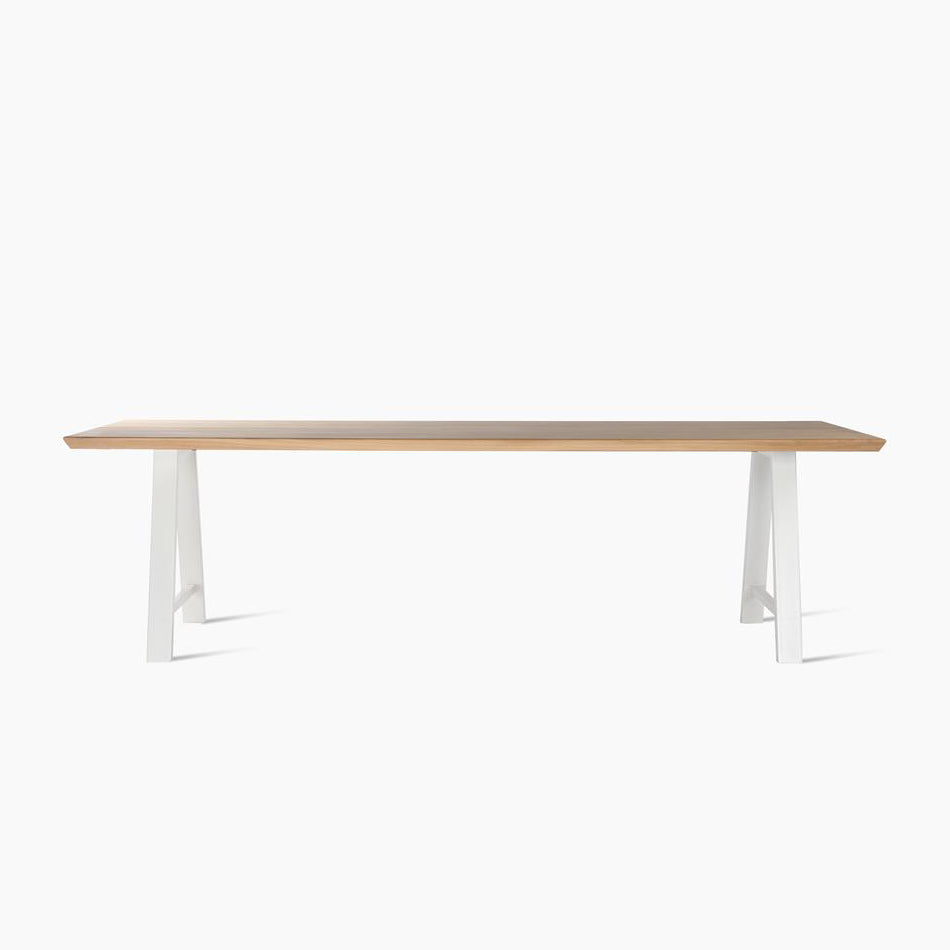 Rectangular Steel And Wood Table Albert A Base by Vincent Sheppard #White/260