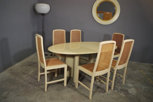 Table and Chairs Set by Mario Sabot, 1970s, Set of 7-KNM-1080656