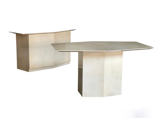 Table and Sideboard by Aldo Tura, Italy, 1960s, Set of 2-LA-1748997