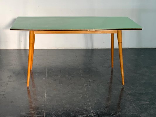 Table Black Floor Profiled with Brass Boards, 1950s-IJR-1141637