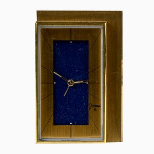 Table Clock in Gilt Metal with Original Chime from Jaccard, 1950s-RAQ-954274