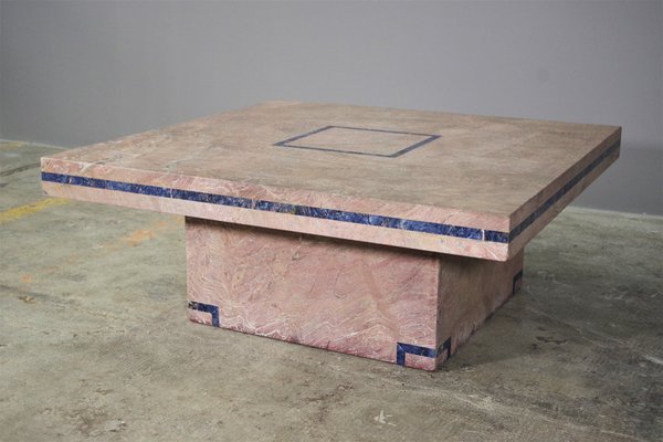 Table in Marble with Lapis Lazuli Inserts by Mario Sabot, 1970s-KNM-1254111