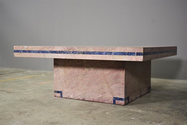 Table in Marble with Lapis Lazuli Inserts by Mario Sabot, 1970s-KNM-1254111