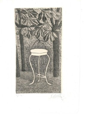 Table in the Wood - Original Etching by Giuseppe Viviani - 1949 1949-ZCI-758931