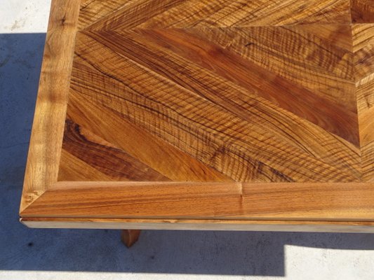 Table in Walnut and Herringbone Veneer, 1950s-ABK-2040214