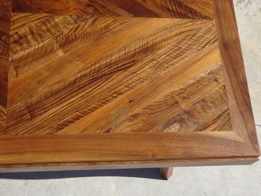 Table in Walnut and Herringbone Veneer, 1950s-ABK-2040214