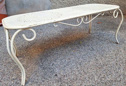 Table in White Lacquered Iron, 1970s