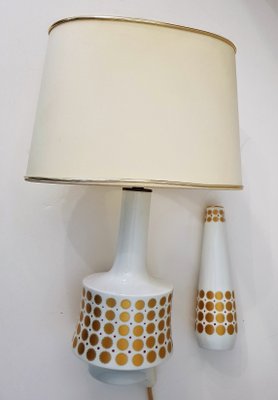 Table Lamp and Vase from Tirschenreuth, Bavaria, Germany, 1960s, Set of 2-QDP-556386