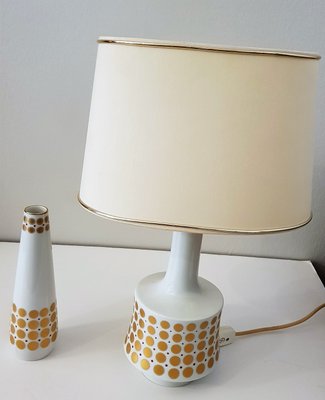 Table Lamp and Vase from Tirschenreuth, Bavaria, Germany, 1960s, Set of 2-QDP-556386