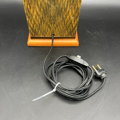 Table Lamp Base in Varnished Marquetry and Gilded Brass from DLG Jean Claude Mahey-XOM-2026020