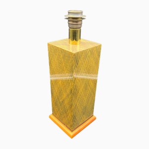 Table Lamp Base in Varnished Marquetry and Gilded Brass from DLG Jean Claude Mahey-XOM-2026020