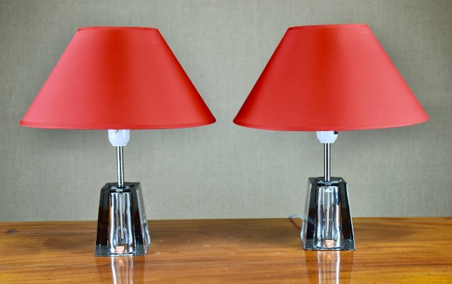 Table Lamp by Carl Fagerlund for Orrefors, Sweden, Set of 2-RNM-994433