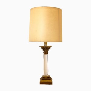 Table Lamp in Acrylic Glass and Wood, 1970s-NPC-1325790