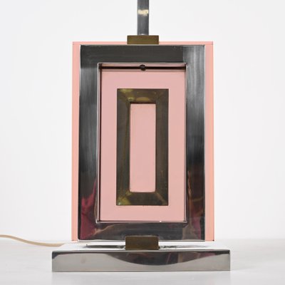 Table Lamp in Acrylic Glass, Chrome and Brass by Romeo Rega, Italy, 1970s-JDR-1419232