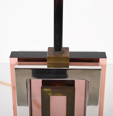 Table Lamp in Acrylic Glass, Chrome and Brass by Romeo Rega, Italy, 1970s-JDR-1419232