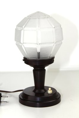 Table Lamp in Bakelite and Glass, 1930s-ZWH-1089048