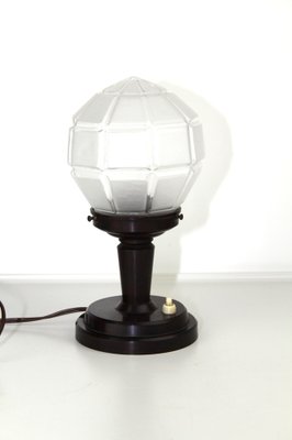 Table Lamp in Bakelite and Glass, 1930s-ZWH-1089048