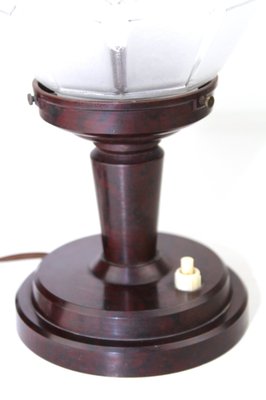 Table Lamp in Bakelite and Glass, 1930s-ZWH-1089048