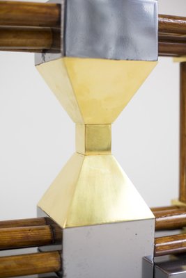 Table Lamp in Bamboo, Gilt & Silvered Brass, 1970s-CEJ-673407