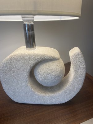 Table Lamp in Beige Limestone by Albert Tormos, 1970s-SSK-1288885