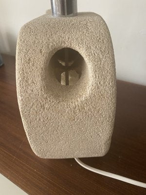 Table Lamp in Beige Limestone by Albert Tormos, 1970s-SSK-1288885