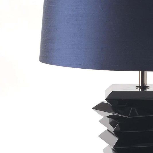 Table Lamp in Black Lacquered Wood