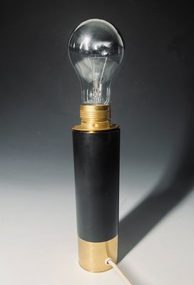 Table Lamp in Black Painted Metal and Brass from Stilnovo, Italy, 1950s-LBS-2042165