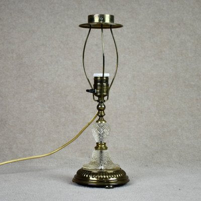 Table Lamp in Brass and Cut Crystal Glass, Sweden, 1910s-RNM-2043310