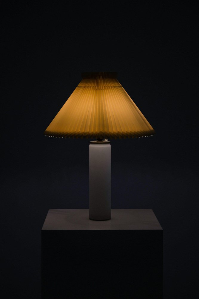 Table Lamp in Brass and Frosted Glass attributed to Uno and Östen Kristiansson, 1960s