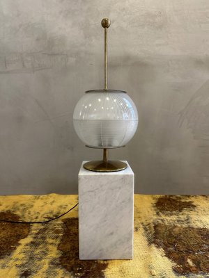 Table Lamp in Brass and Prismatic Glass from Galaxy, 1960s-ORR-1811501