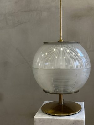 Table Lamp in Brass and Prismatic Glass from Galaxy, 1960s-ORR-1811501