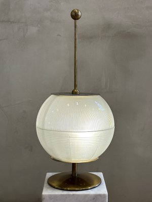 Table Lamp in Brass and Prismatic Glass from Galaxy, 1960s-ORR-1811501