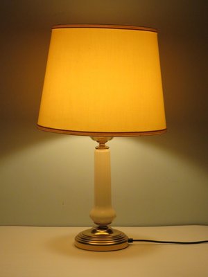 Table Lamp in Ceramic and Brass, Belgium, 1970s-UKG-1123709