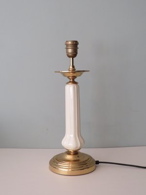 Table Lamp in Ceramic and Brass, Belgium, 1970s-UKG-1123709