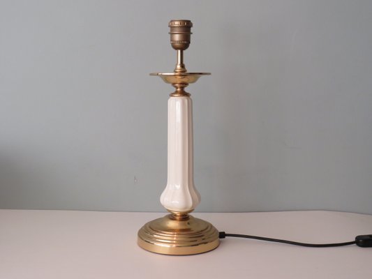 Table Lamp in Ceramic and Brass, Belgium, 1970s-UKG-1123709