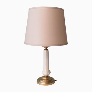 Table Lamp in Ceramic and Brass, Belgium, 1970s-UKG-1123709