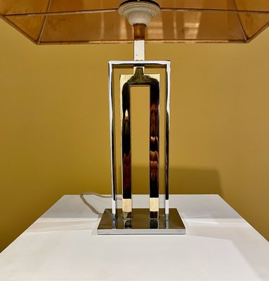 Table Lamp in Chrome and Brass, Italy, 1970s-XXA-1080073