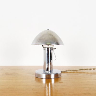 Table Lamp in Chrome & Steel-JUN-1787955